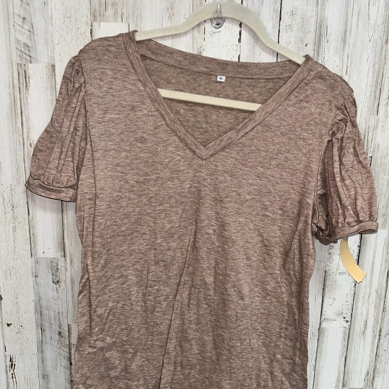 M Brown Heathered Top