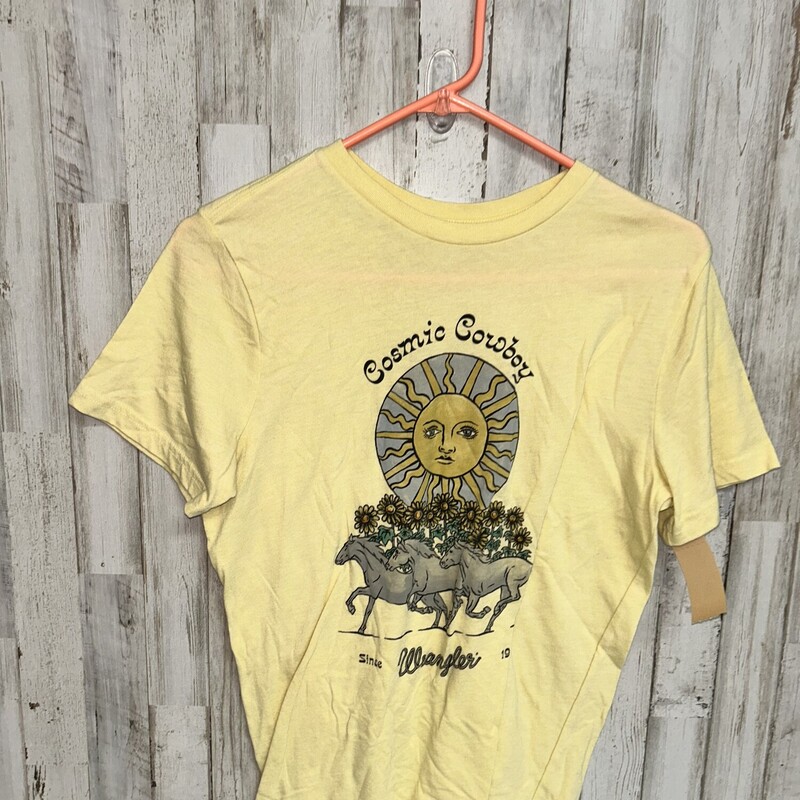 M Yellow Cosmic Cowboy Te, Yellow, Size: Ladies M