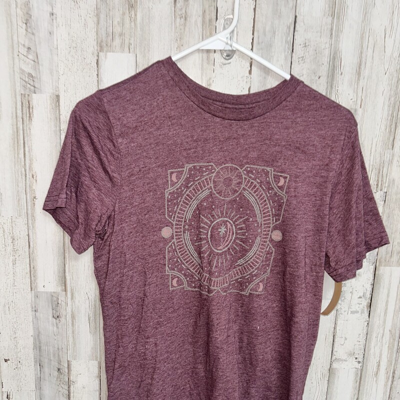 M Red Sun/Moon Tee, Red, Size: Ladies M