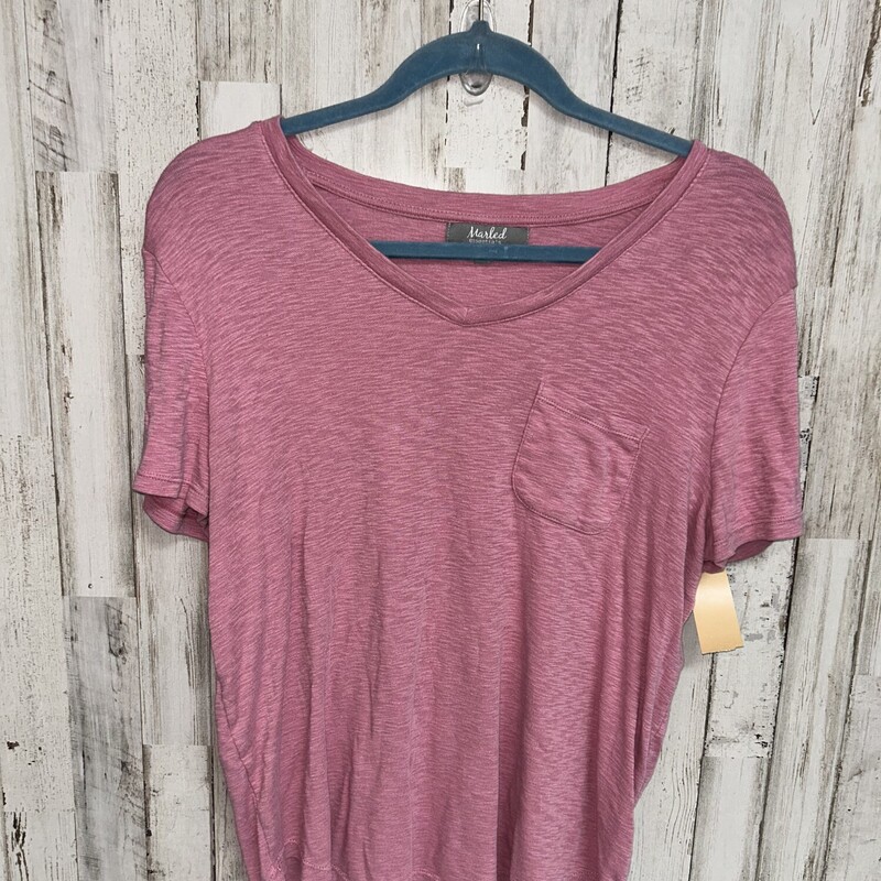 L Pink Knit Pocket Tee, Pink, Size: Ladies M