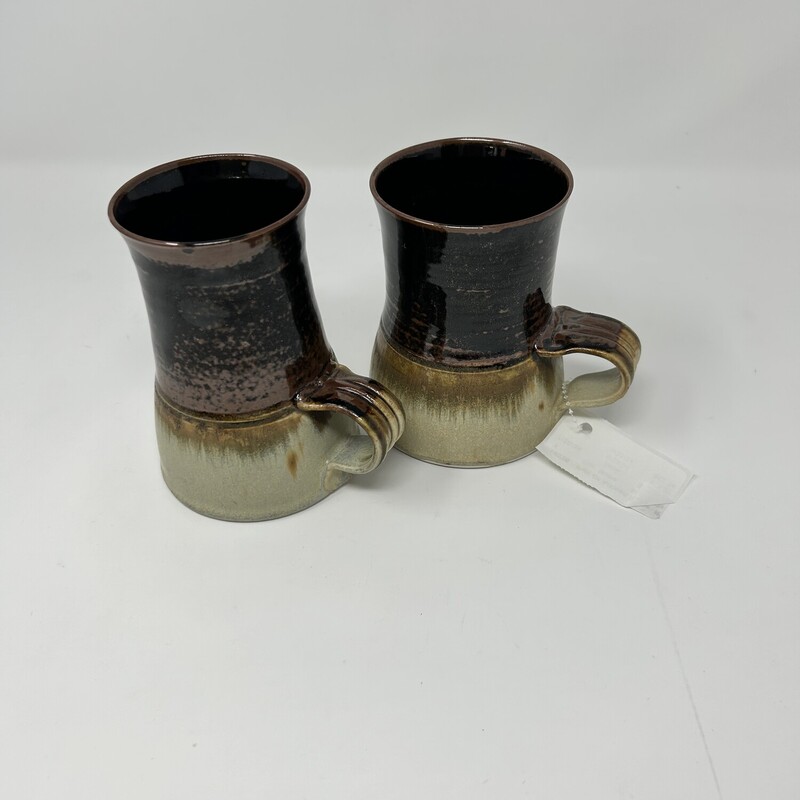 Pair Of Artisan Mugs, Brown/Green
Signed Wilton Pottery