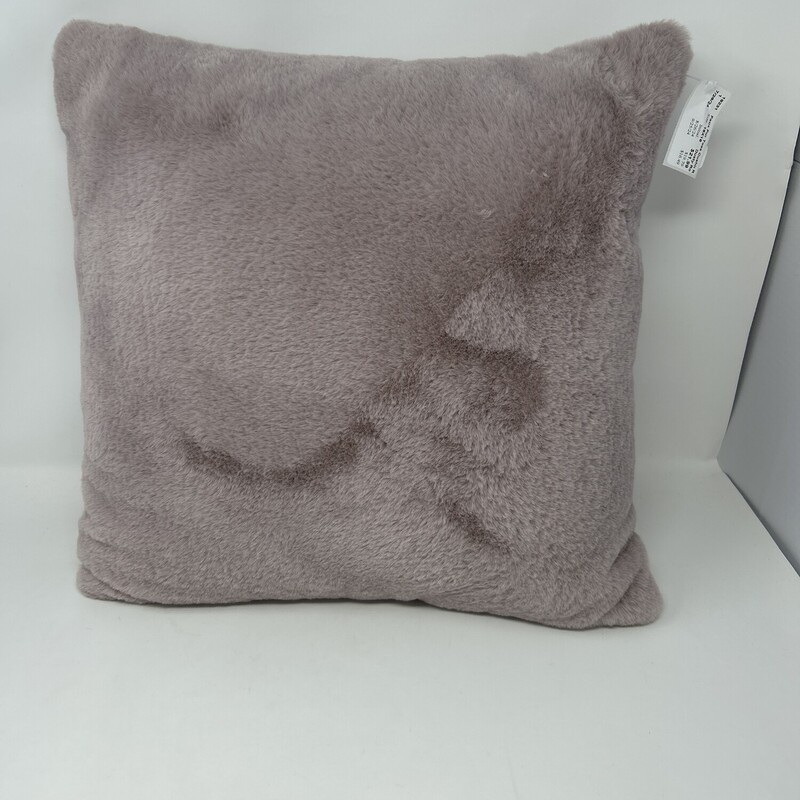 Faux Fur Toss Cushion, Dusty Rose, Size: 16X16