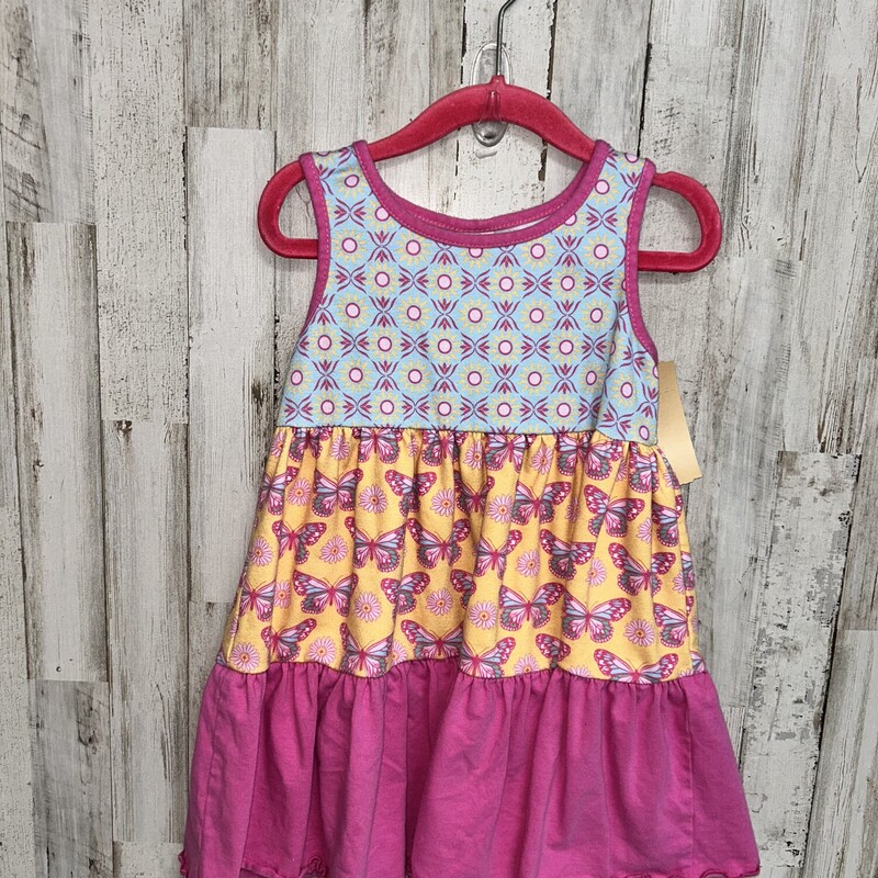 4T Pink Butterfly Tank Dr