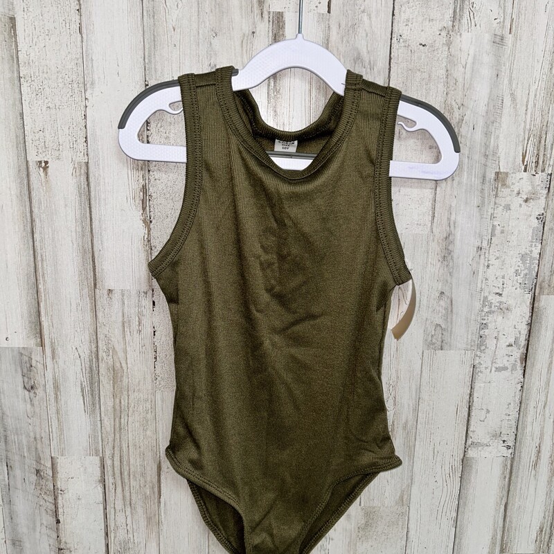 10 Olive Ribbed Bodysuit