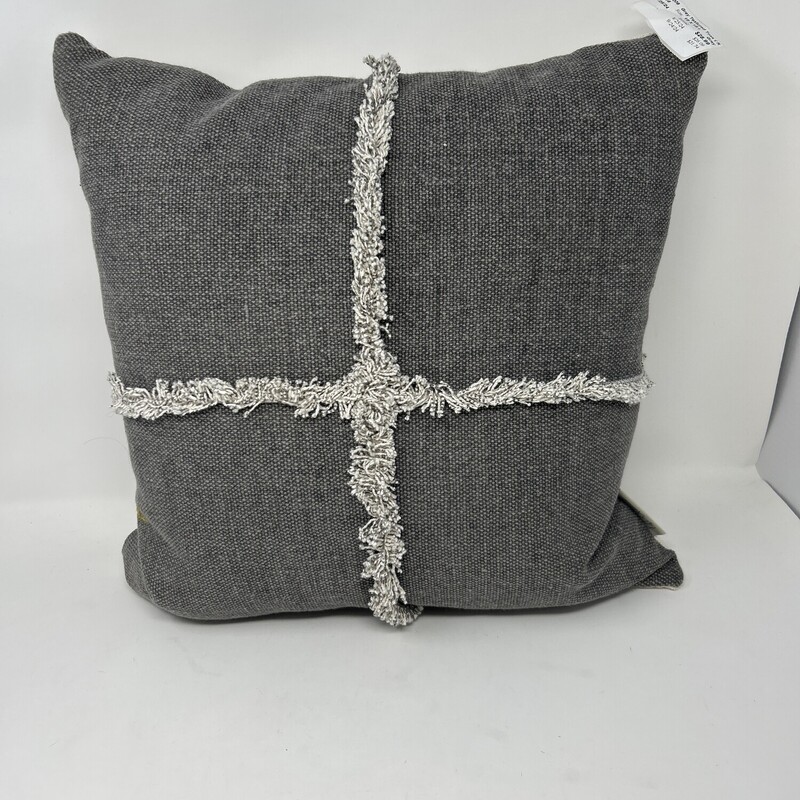 Grey Textured Toss Cushion,
Grey,
Size: 18 X 18 In