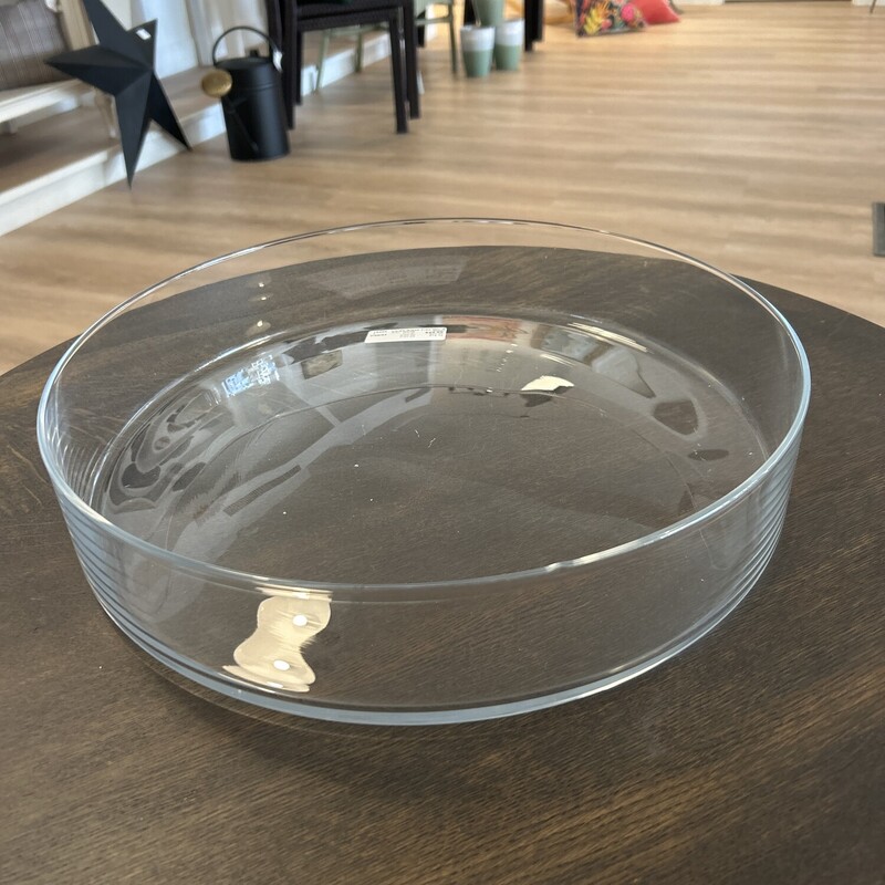 Large Glass Tray W/rim, Clear