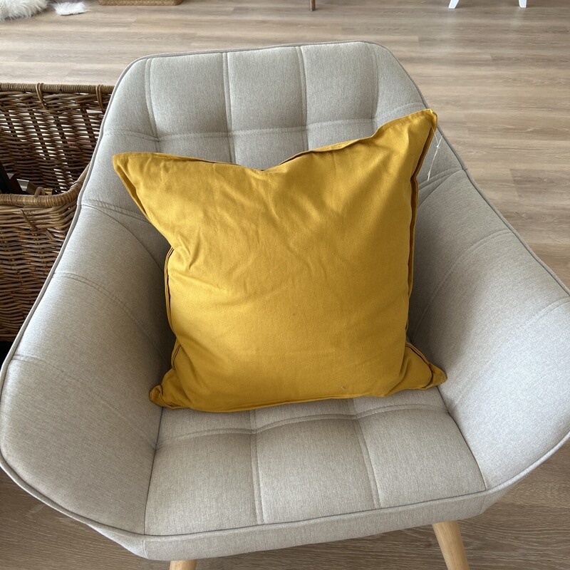 Mustard Yellow Toss Cushion,
Yellow,
Size: 19 X 19 In