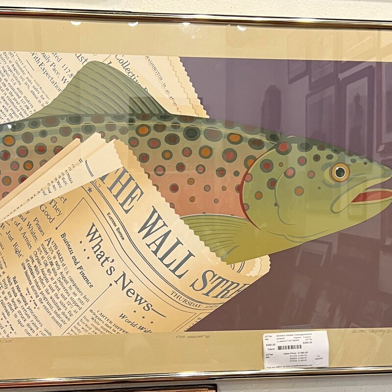 J.Lawson Fish Market, Signed, Framed
30in x 22in