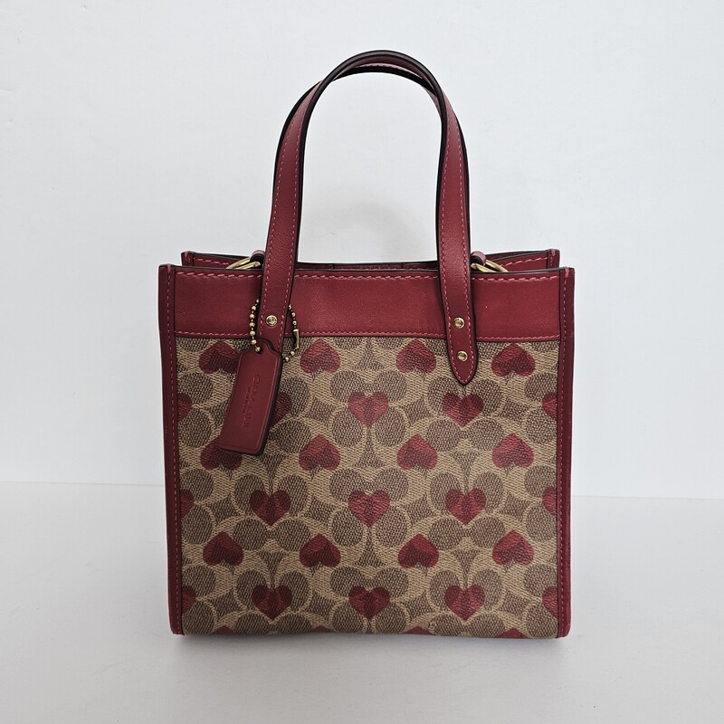 Coach Heart Field Tote, Redtan, Size: Tophandle
No long strap included