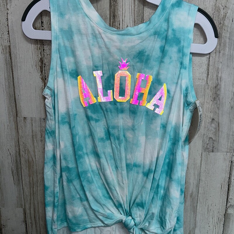 6/7 Aloha Dye Knotted Tan, Blue, Size: Girl 6/6x