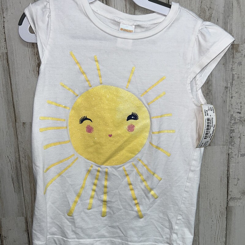 7 White Glitter Sun Tee