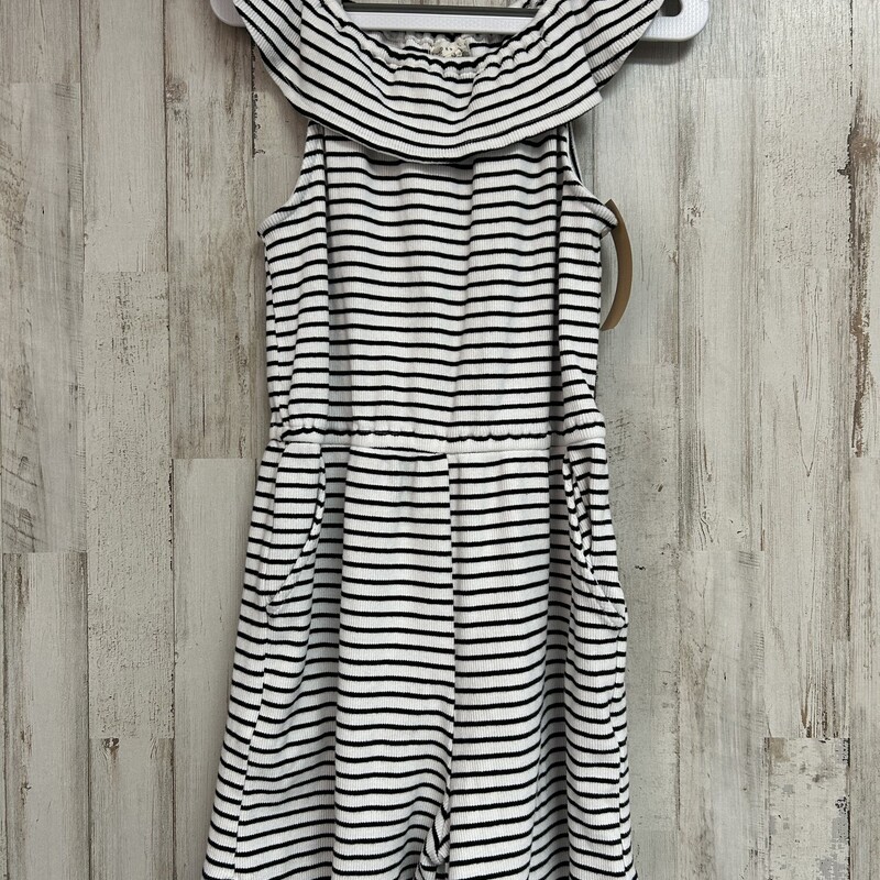 8/10 Black Striped Romper