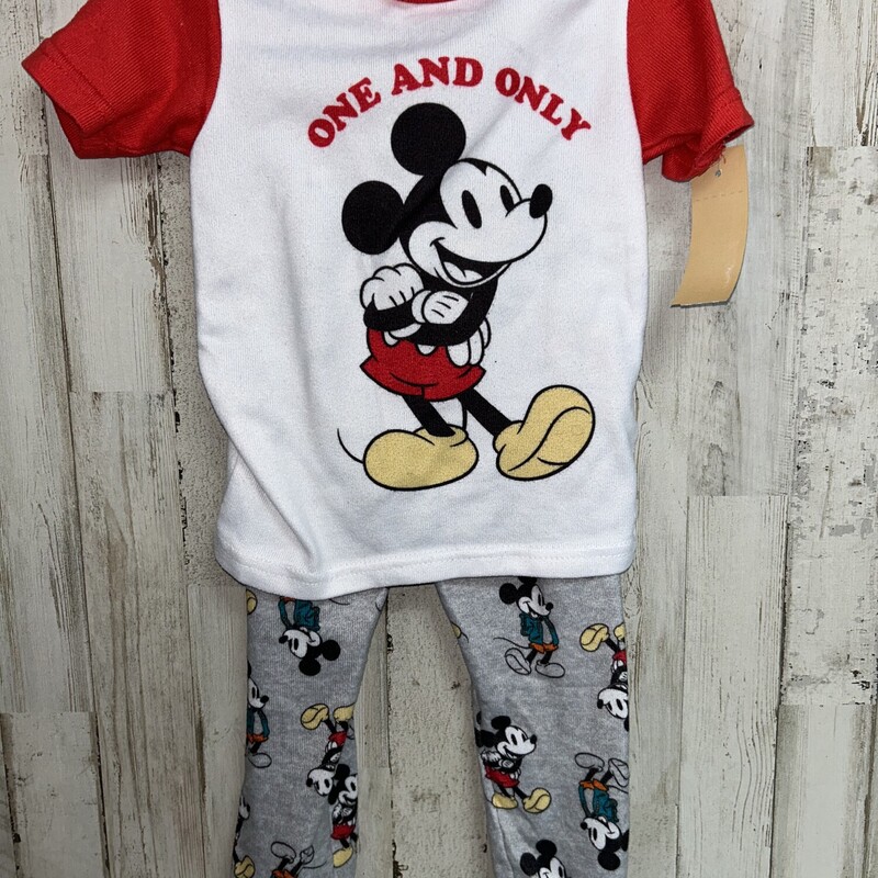 3T 2pc One & Only Pjs, White, Size: Boy 2T-4T