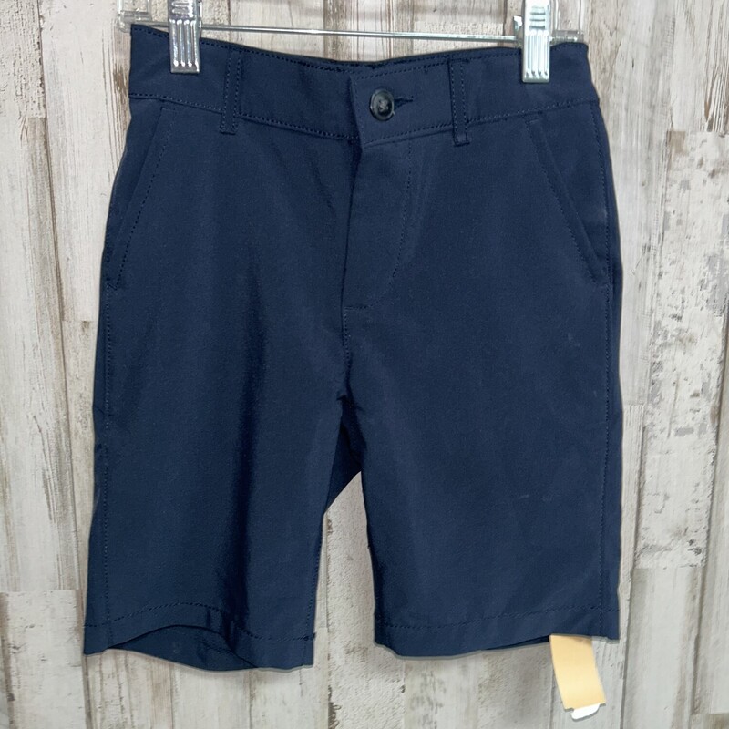 7 Navy Button Shorts