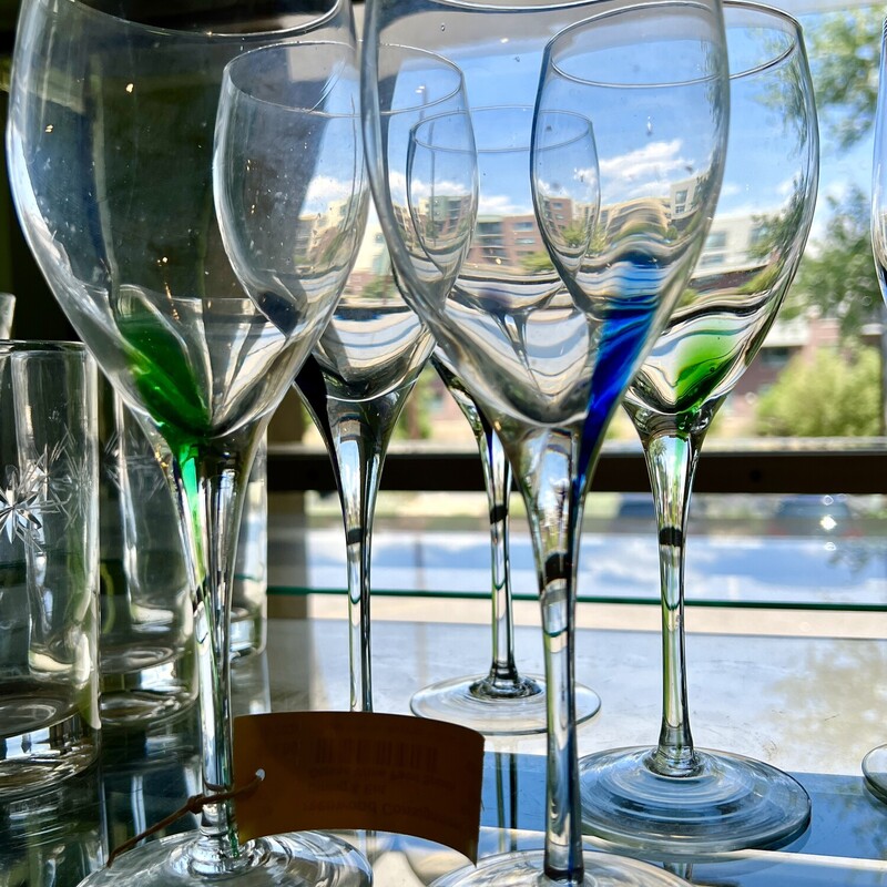 Glasse Wine Color Drip
Size: Set 5