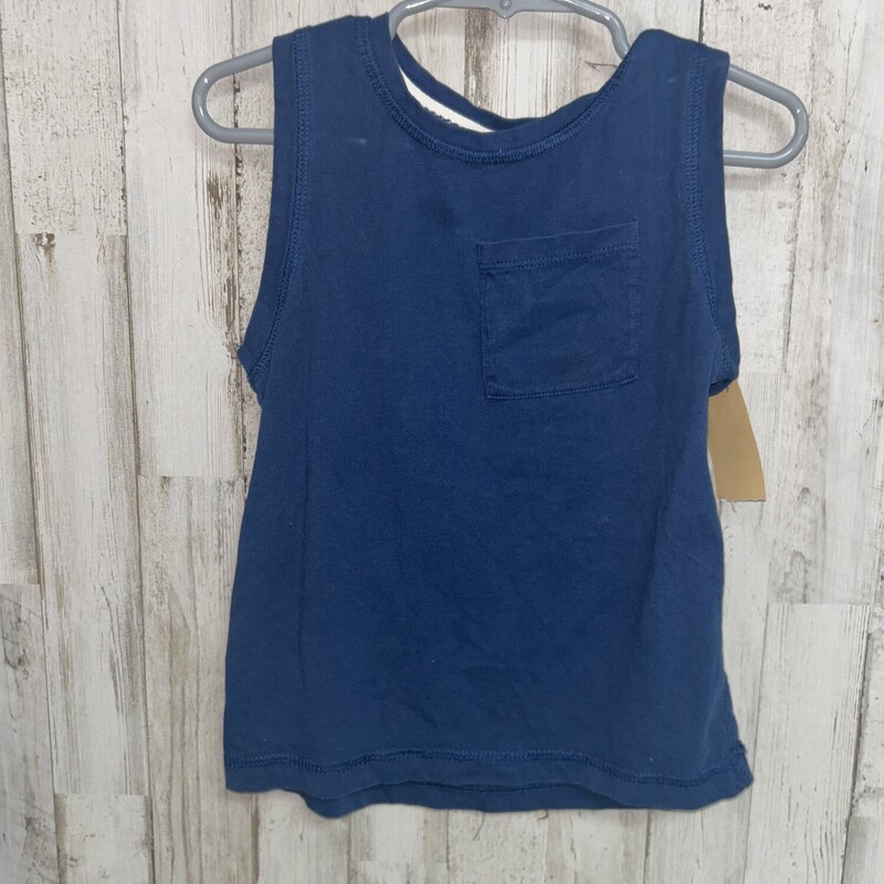 3/4T Navy Pocket Tank, Navy, Size: Boy 2T-4T