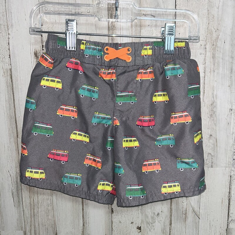 4T Grey Van Print Swim Sh