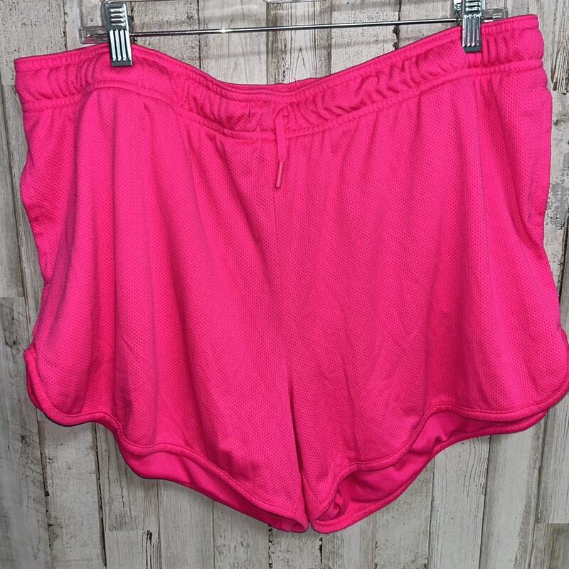 2X Hot Pink Gym Shorts, Pink, Size: Ladies 2X