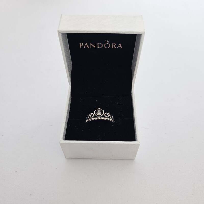 Pandora Heart Scroll Band, Sterling, Size: 7