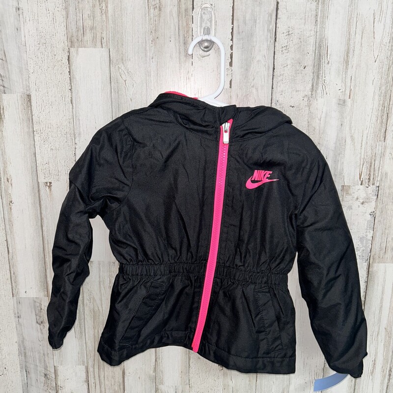 2T Black/Pink Logo Jacket