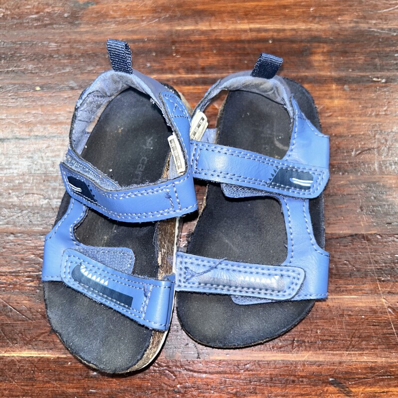 6 Blue Velcro Strap Sanda, Blue, Size: Shoes 6
