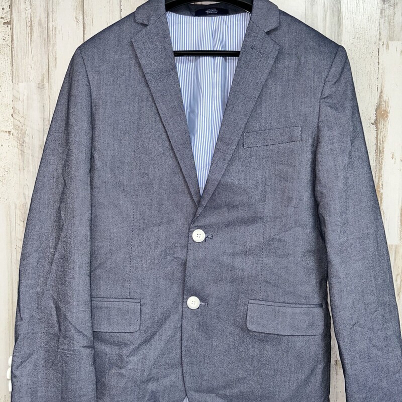 12 Chambray Blazer, Blue, Size: Boy 10 Up