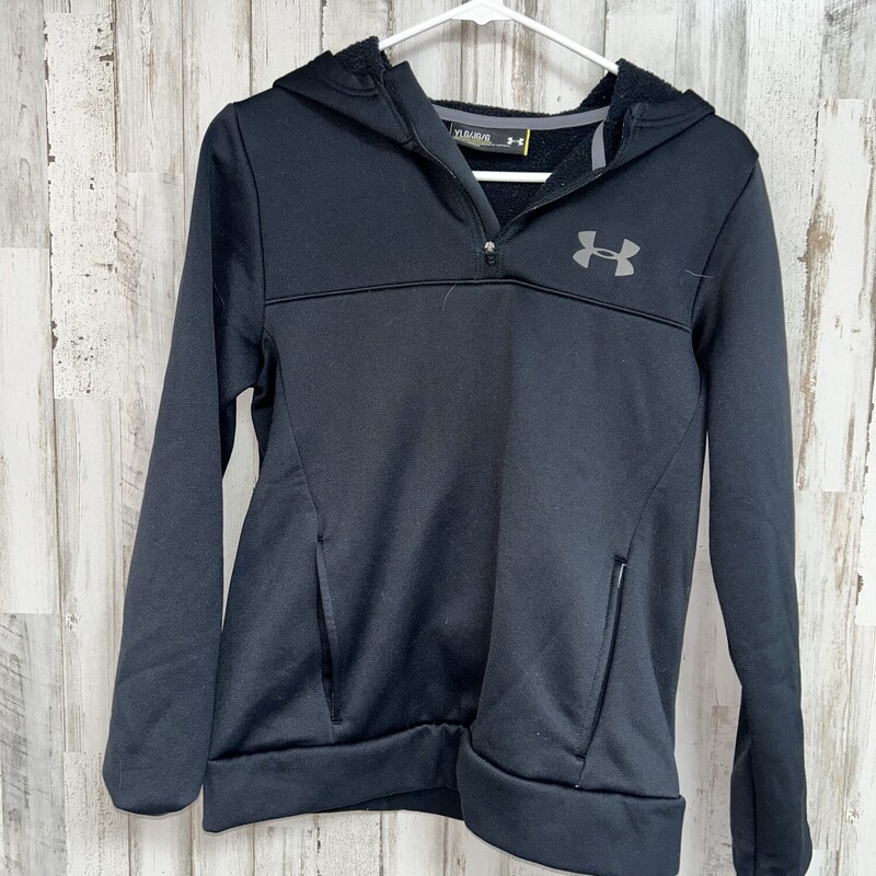 14/16 Black Logo 1/4 Zip, Black, Size: Boy 10 Up