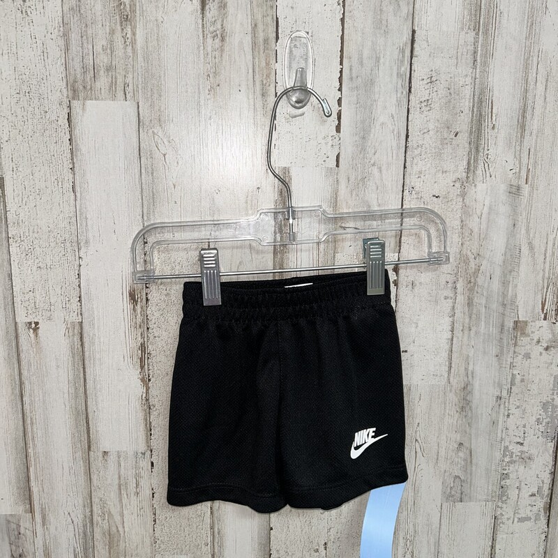 6M Black Logo Shorts