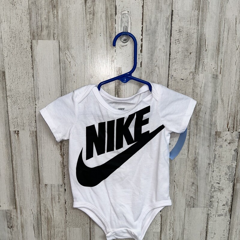 6M White Logo Onesie