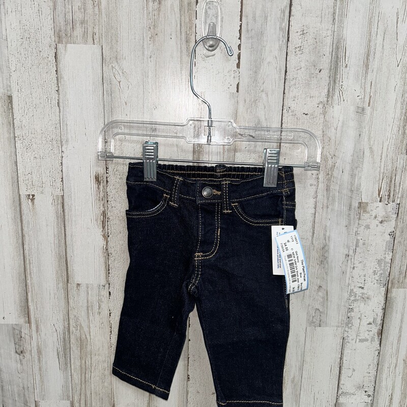 NEW 3/6M Drk Wash Jeans, Blue, Size: Boy 0-9m