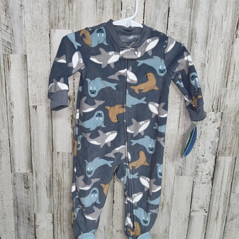 NEW 3/6M Sea Lion Sleeper, Grey, Size: Boy 0-9m