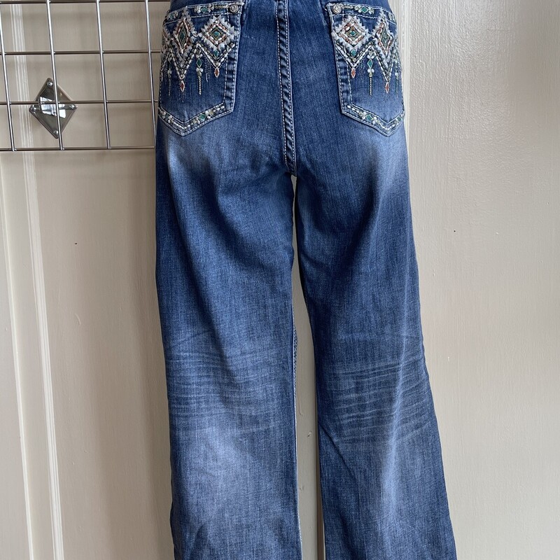 Grace Embellished Jeans, Denim, Size: 34Waist<br />
Boot Cut Grace in LA Jeans<br />
Embellishment and Embroidery on pockets front and back<br />
<br />
Pick Up In Store Within 7 Days of Purchase<br />
OR<br />
Have it Shipped<br />
<br />
All Sales Are Final.<br />
No Returns.<br />
<br />
Thank You For Shopping With Us:-)