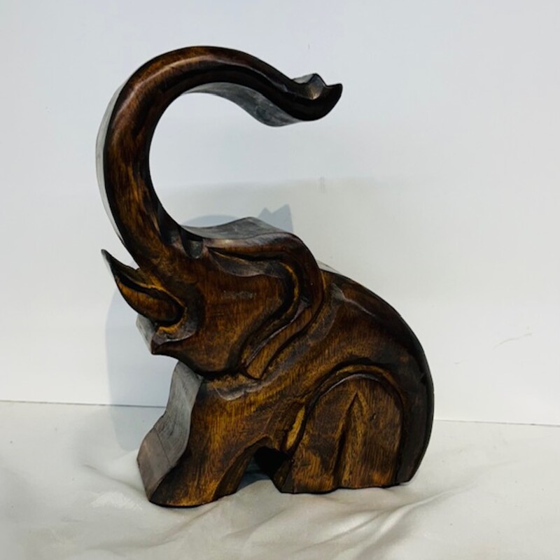 Wood Elephant Bottle Holder
Brown
Size: 7x9.5H