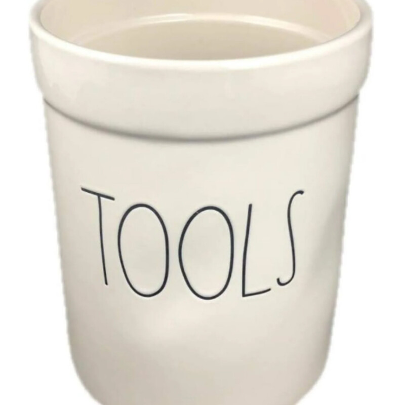 Rae Dunn Tools Crock
White Black
Size: 6.25x8H