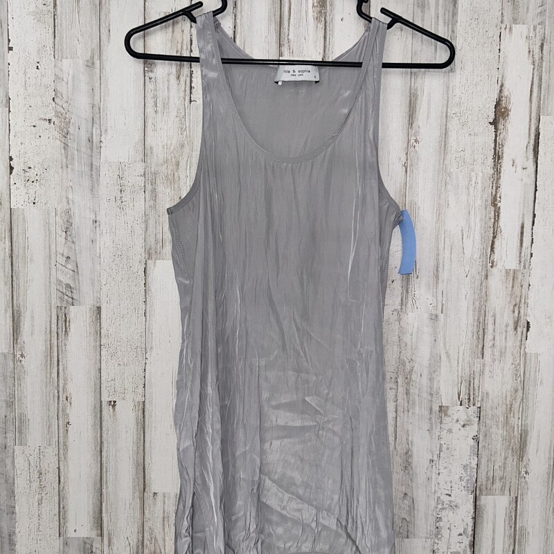 S Grey Silky Tank