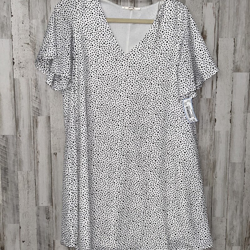 M White Spotted Dress