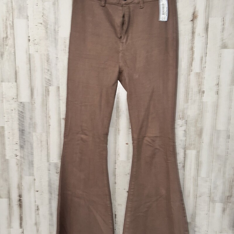 L Drk Brown Flare Jegging