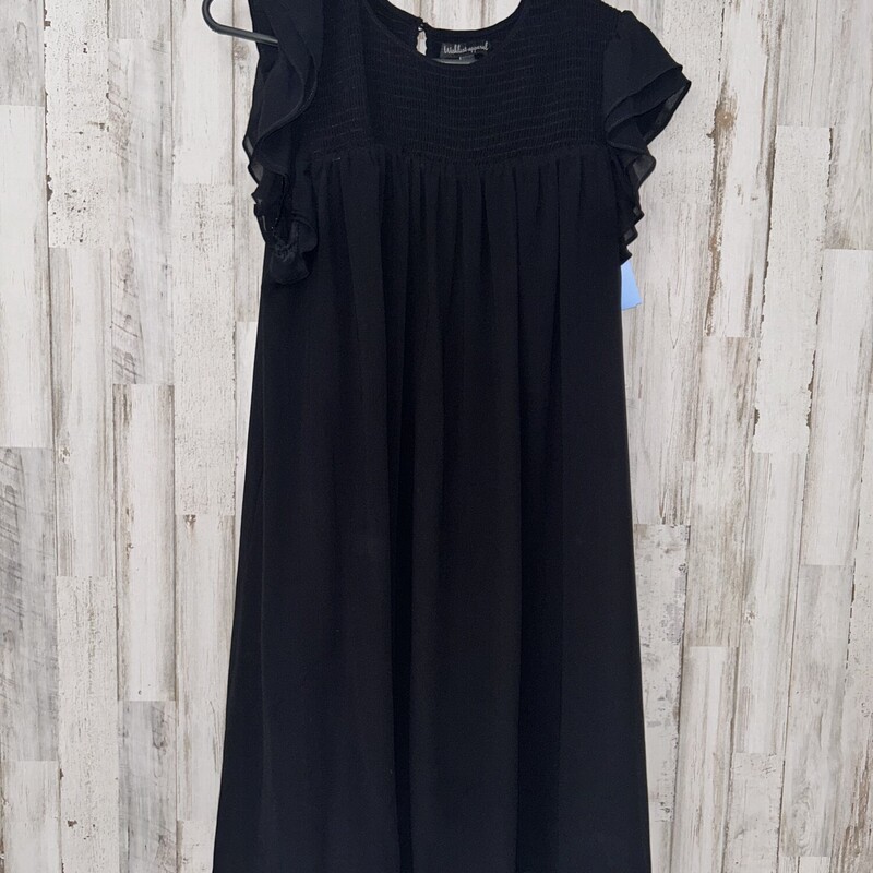 M Black Sheer Smock Dress