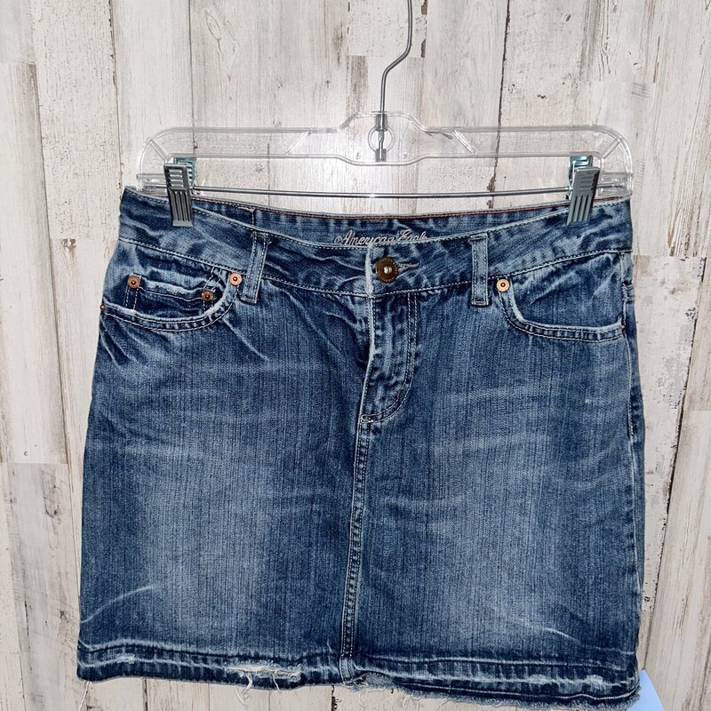 Sz4 Denim Fray Skirt