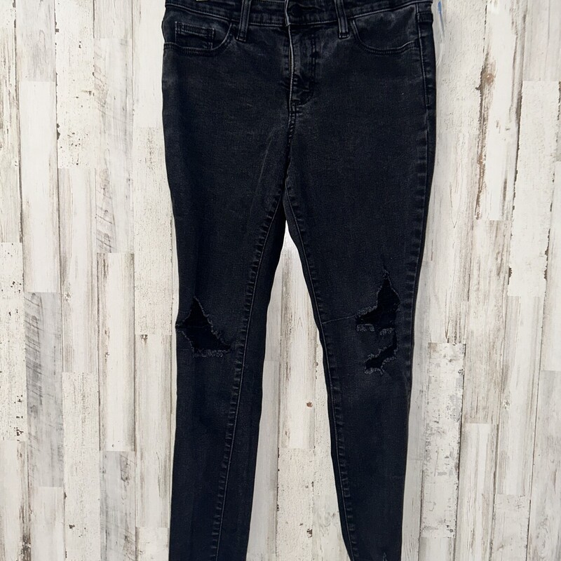 Sz6 Black Ripped Jeans