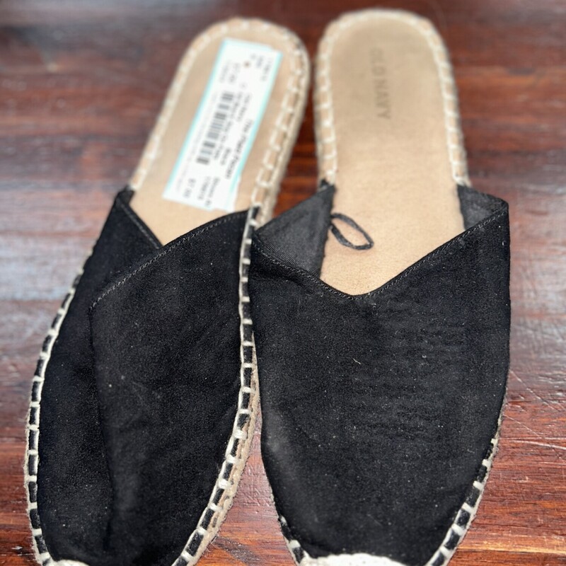 A8 Black Slip On Flats, Black, Size: Shoes A8