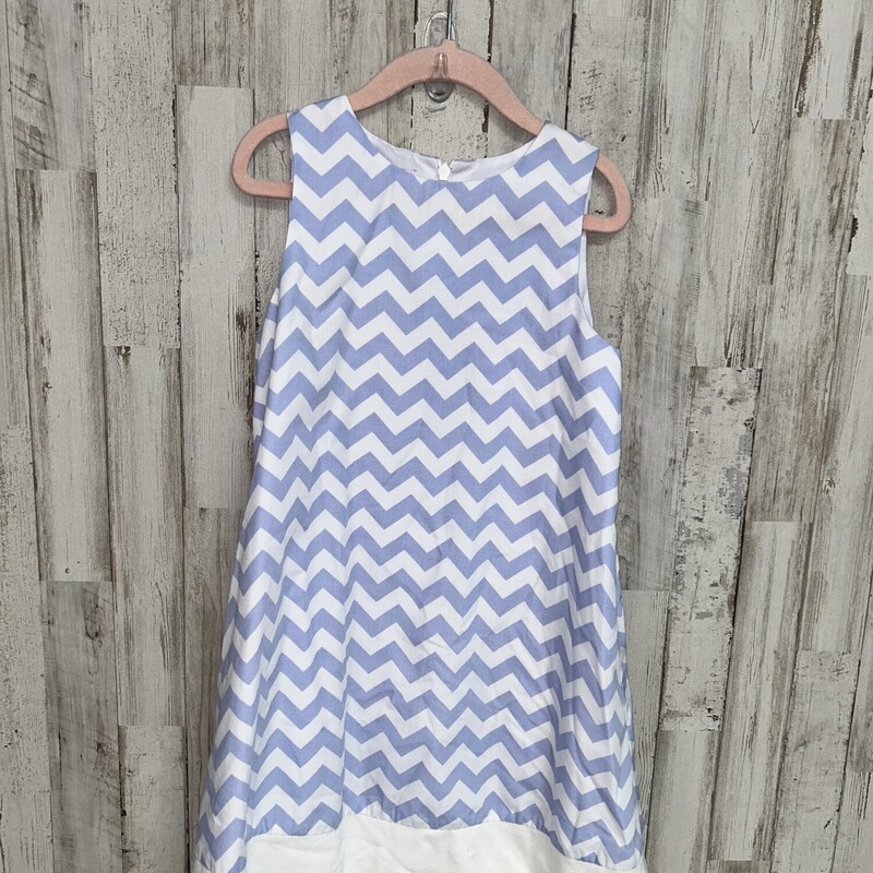 6X Lt Blue Chevron Dress