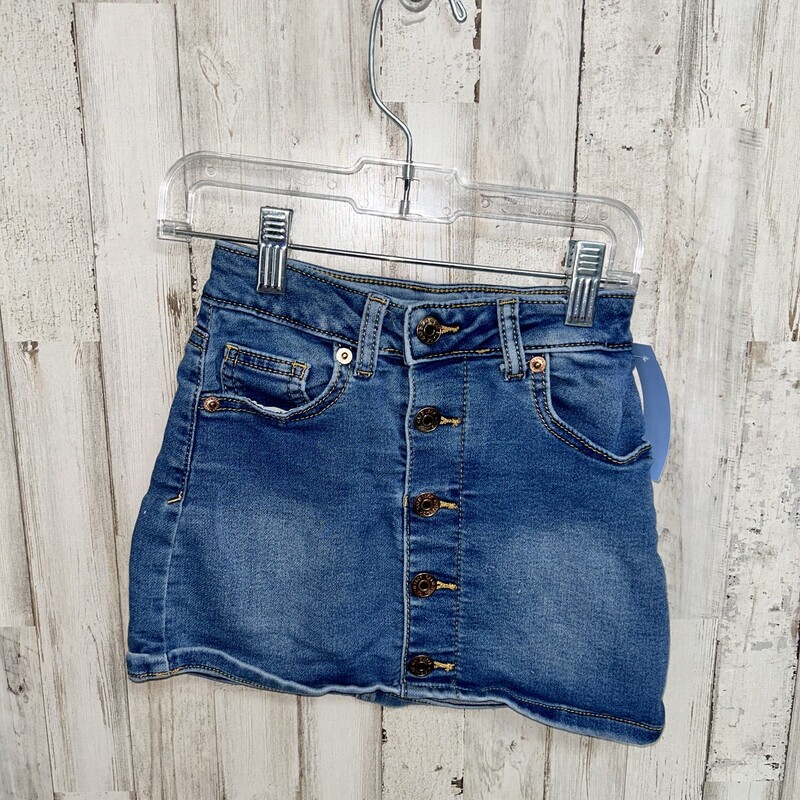 4/5 Denim Button Skirt