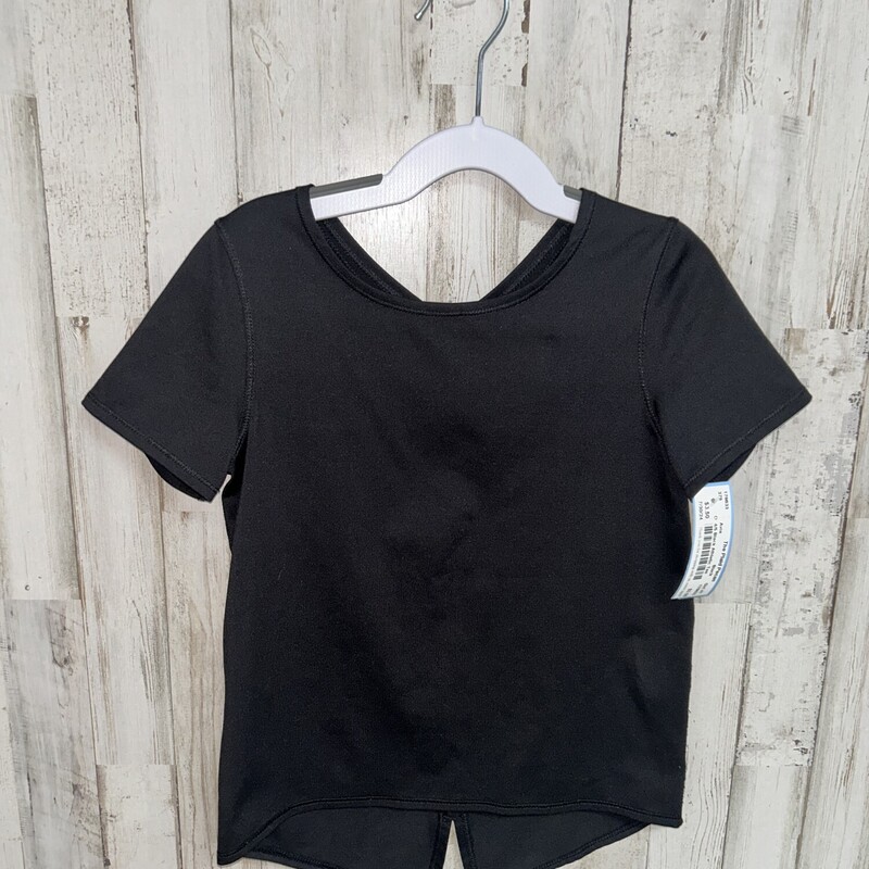 4/5 Black Athletic Tee, Black, Size: Girl 4T