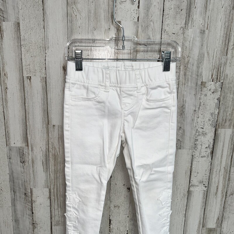 5 White Star Patch Jeans