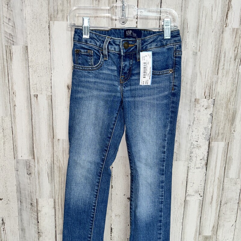 6 Reg Straight Jeans, Blue, Size: Girl 6/6x