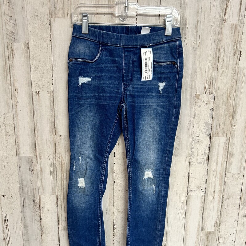 7/8 Ripped Denim Jeggings