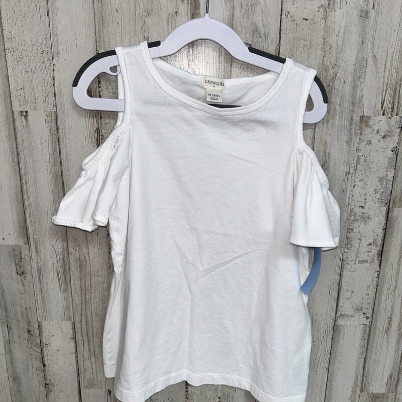 8/9 White Cold Shoulder T