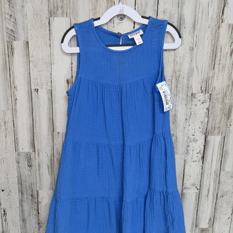8 Blue Muslin Tank Dress, Blue, Size: Girl 7/8