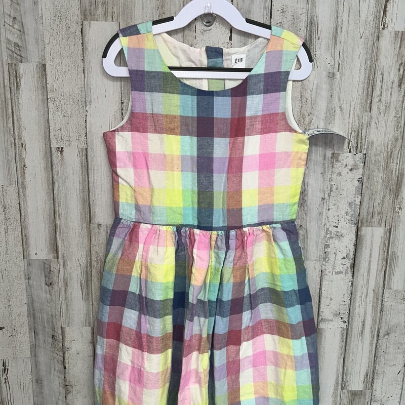 7/8 Pink Plaid Tank Dress